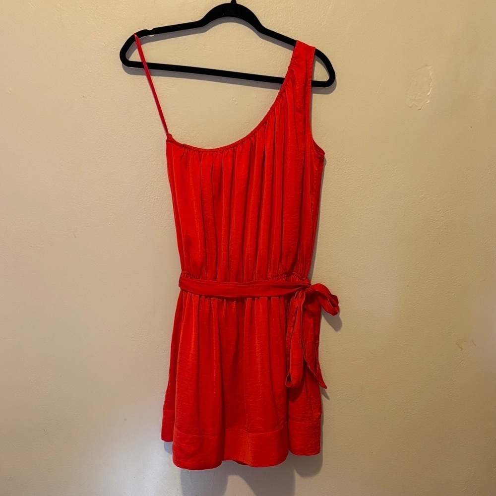 Banana Republic Red One-Shoulder Dress